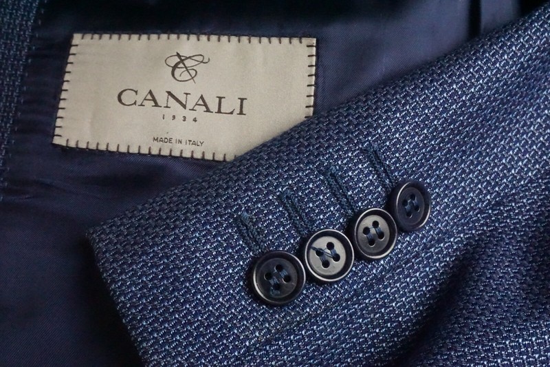 Canali 1934 CURRENT Silver Label Blue Woven Silk Blend Sport Coat JAcket 48R