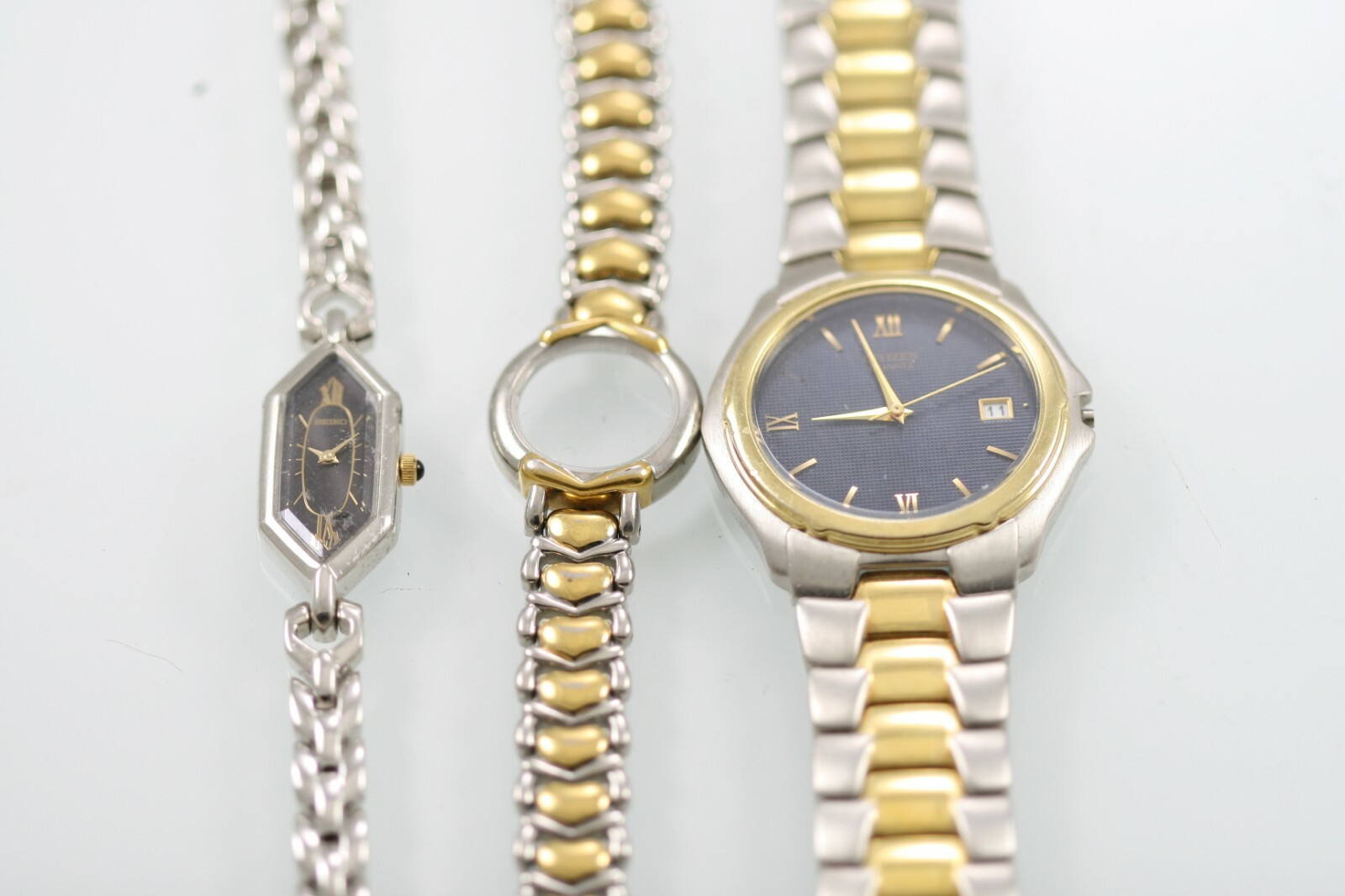 Seiko Citizen Bulova Watch Men Women Stainless Gold Silver