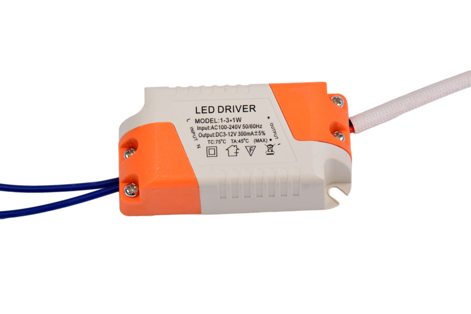 DRIVER LED 1-3 x 1w 300mA CORRENTE COSTANTE INPUT 100~240Vac D5B1