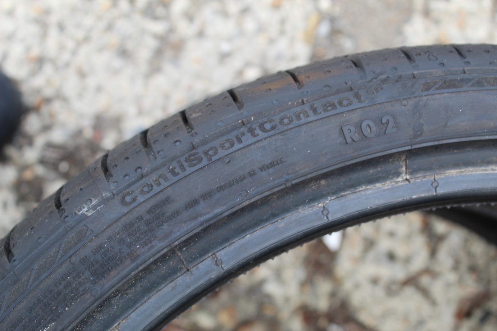 New 255 35 19 Continental, CSC 5P, XL, RO2, 88Y, x1 Single Tyre (F1_tyres) X88