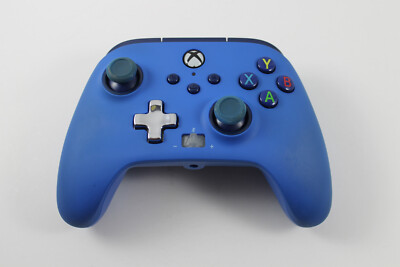 FOR PARTS Power A Blue Enhanced Wired Xbox One Controller 1518811-01 NO CABLE