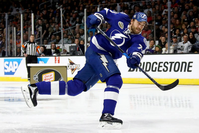 Victor Hedman Hat Tampa Bay Lightning Blue Jersey Poster 24x36 Inches
