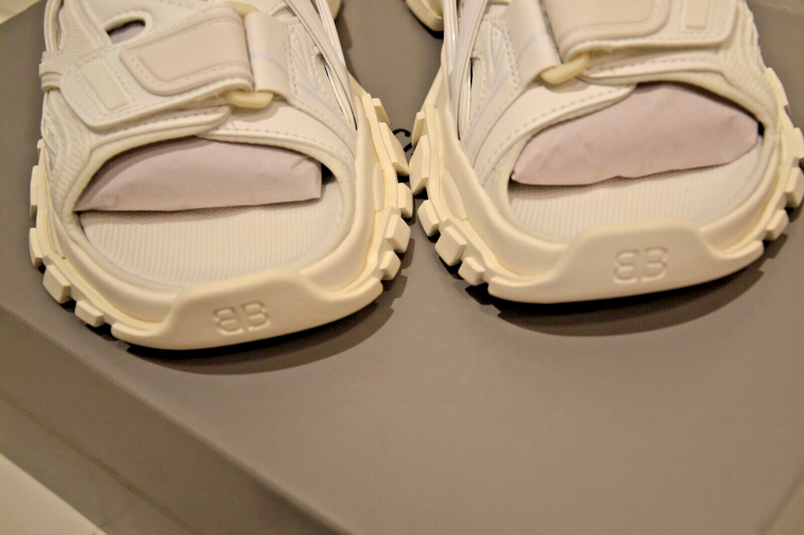 Pre-owned Balenciaga €795 Nwb  Sandal Strap White Women Shoes Size Eu 37 Uk 4 Us 7