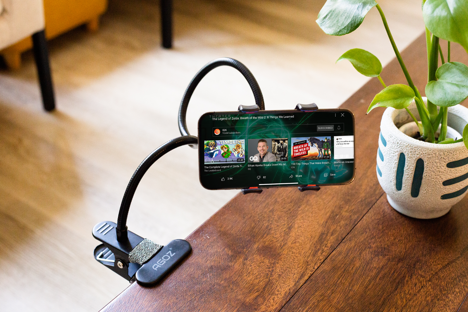 Cell Phone Holder Gooseneck Lazy Bed Desk Bracket Mount Stand for Samsung Galaxy