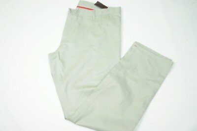 Isaia LC Seva Grayish Khaki 100% Cotton Casual Mens Chino Pants 56L EU NEW