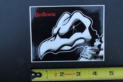 Birdhouse Skateboards Bones Skull Tony Hawk Z67A Original Skateboarding STICKER