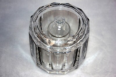 Cotton Balls & Cotton Swabs Storage Container Clear Acrylic Classic New Open