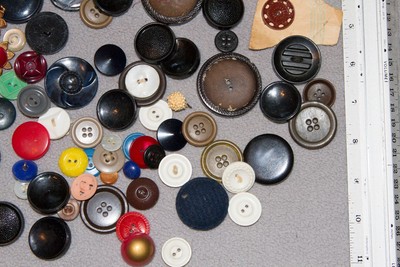 ??  Vintage Fancy Button Lot Bakelite, Celluloid, Art-Deco, Metal Jumbo ??