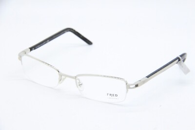 NEW FRED LUNETTES MOVE N3 COL. 001 GUNMETAL BLACK AUTHENTIC EYEGLASSES 52-19