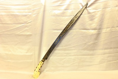 perfect holy quran written gold coral ottoman yatagan sword
