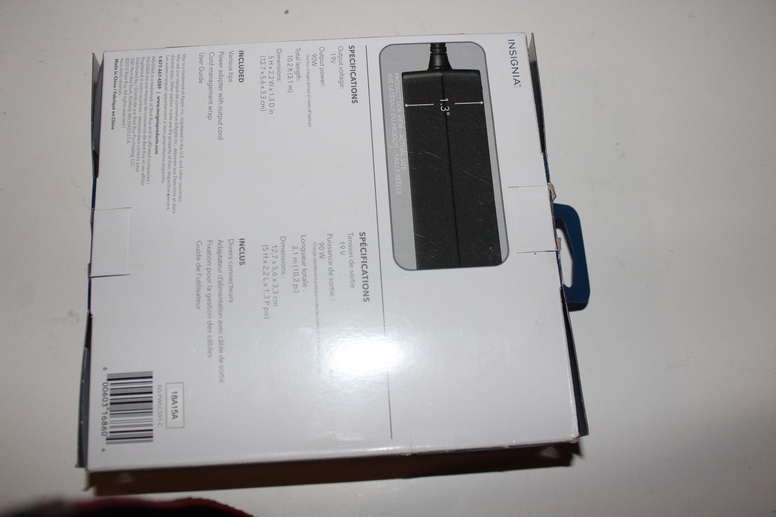 Insignia Universal 90W Laptop Notebook Power Adapter  Charger NS-PWLC591 -C