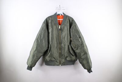 Vtg Rothco Mens XL Distressed Reversible MA1 Intermediate Flyers Bomber Jacket