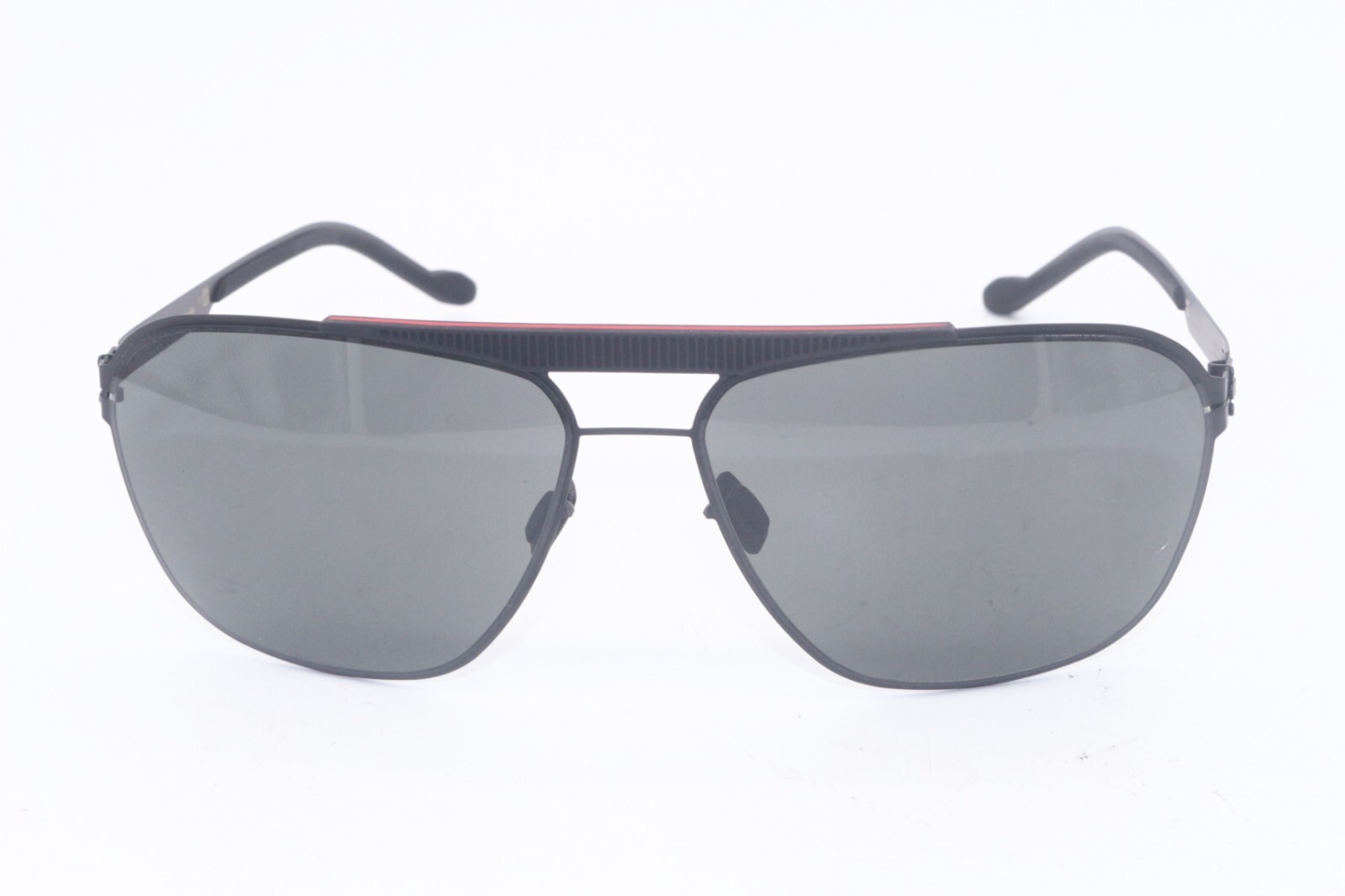 Pre-owned Ic! Berlin Ic Berlin Amg 01 Raceline Black Red Gunmetal Authentic Sunglasses 64-15 In Gray