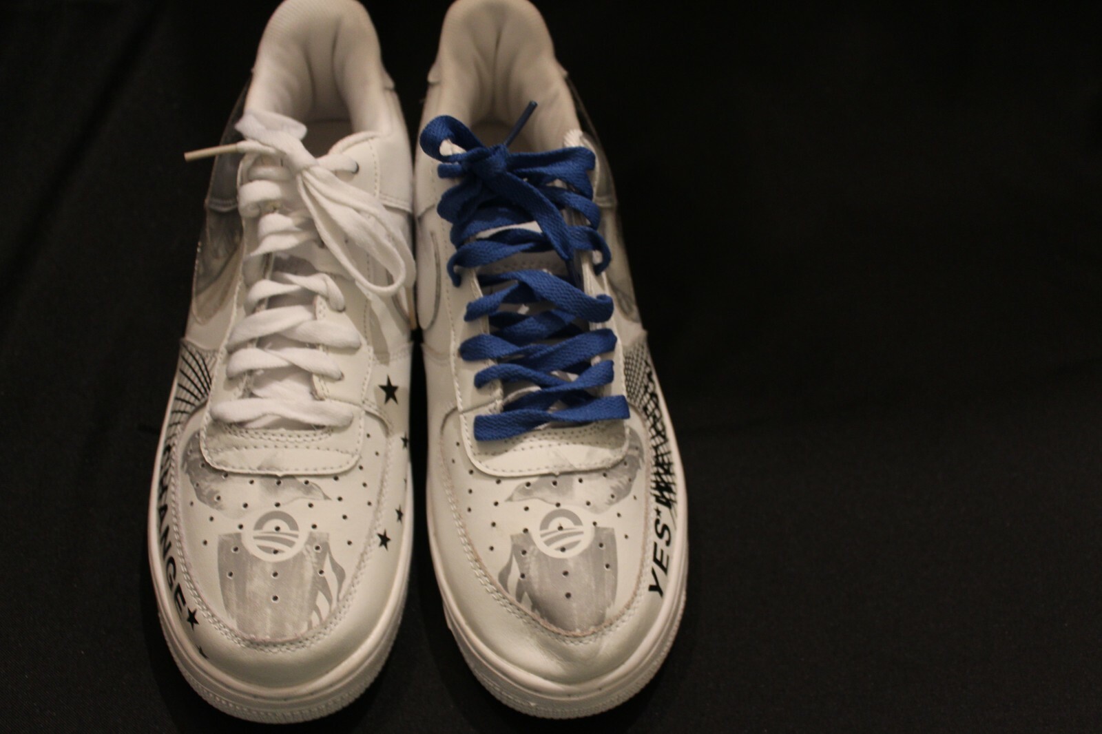 Pre-Owned Nike Air Obama Yes We Can Change Tennis shoes Size 10 White