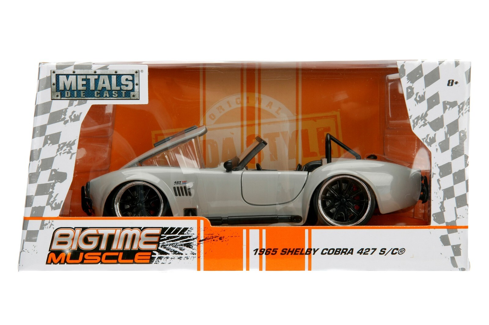 自動車 BIGTIME MUSCLE 1965 Shelby Cobra 427 S/C 1965 Shelby Cobra 427 S/C Black with Matt Black and Red