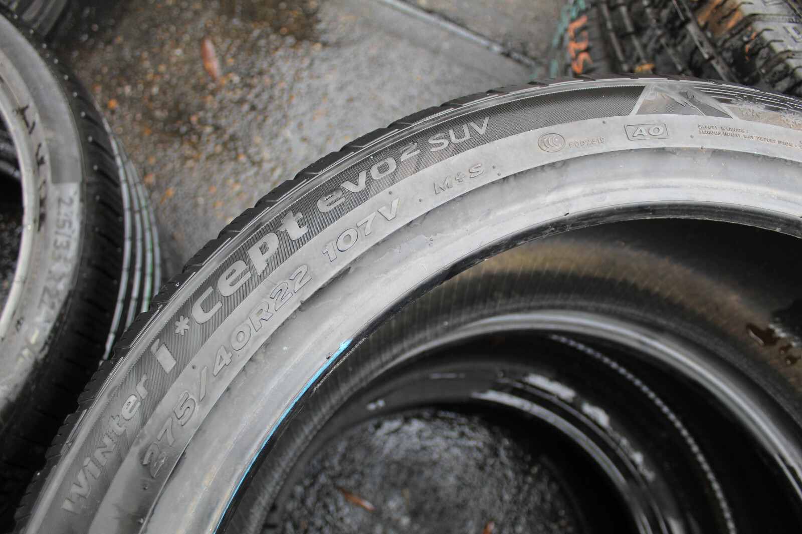 275 40 22 Hankook, Winter, XL, M+S, 107V, x2 A Pair 5.0mm (F1_tyres) FO L2980