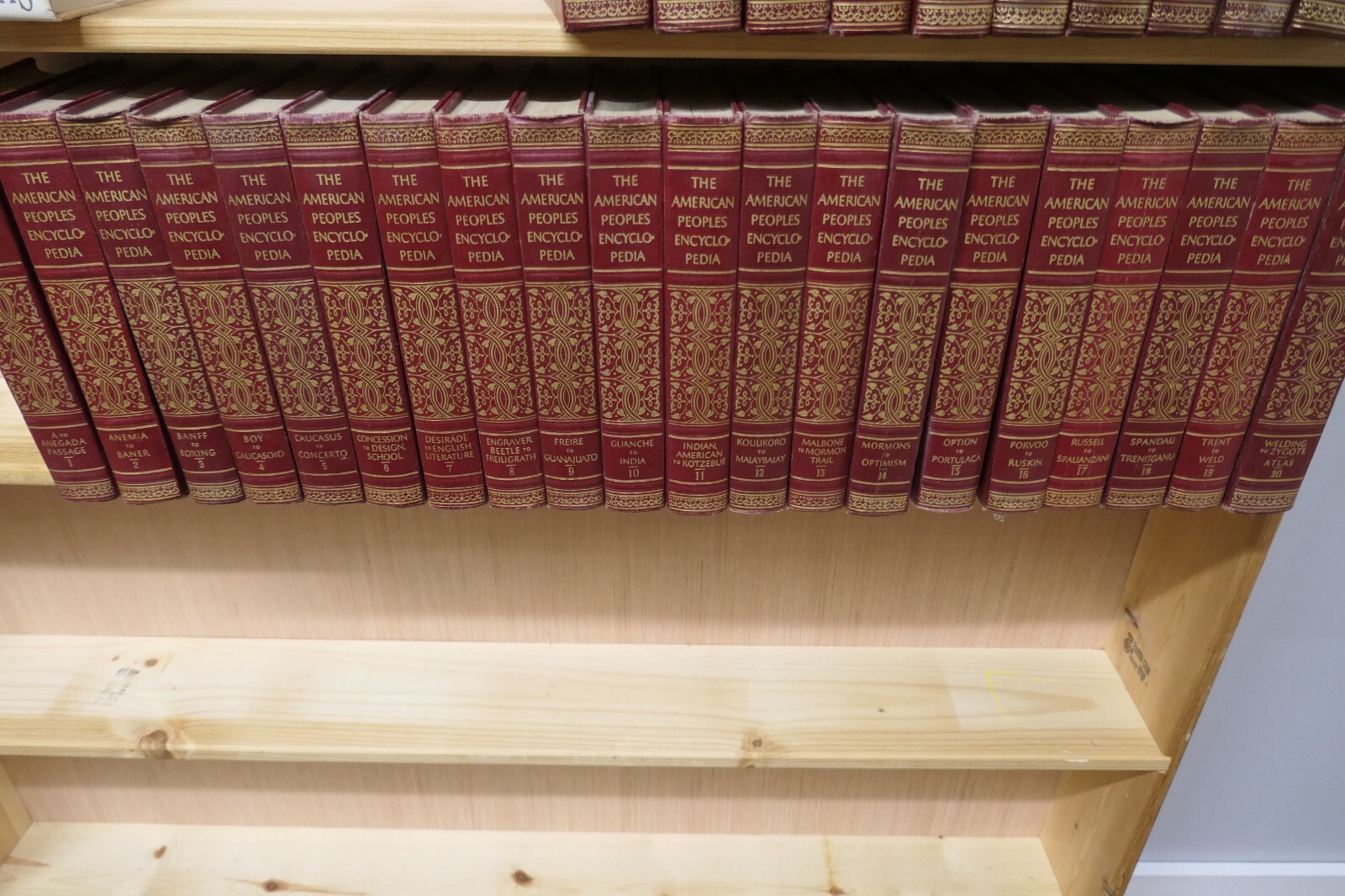 The American People's Encyclopedia Set and Yearbooks 1957