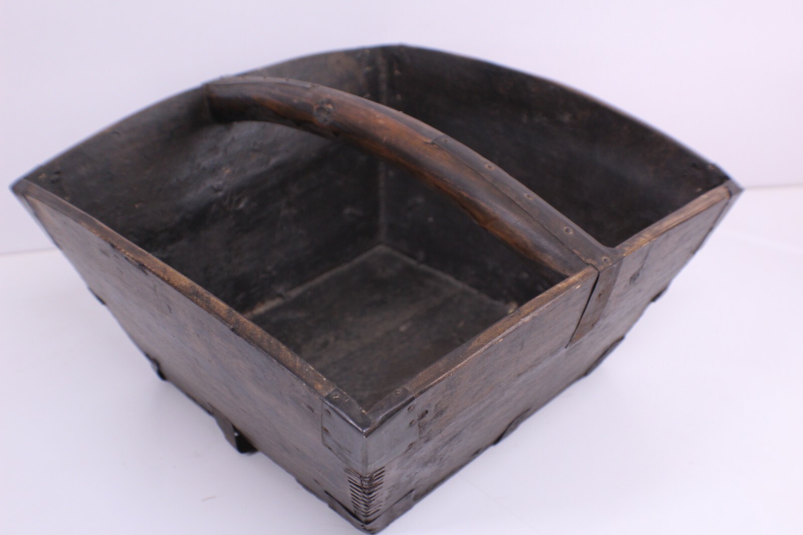 Vintage wooden rice basket