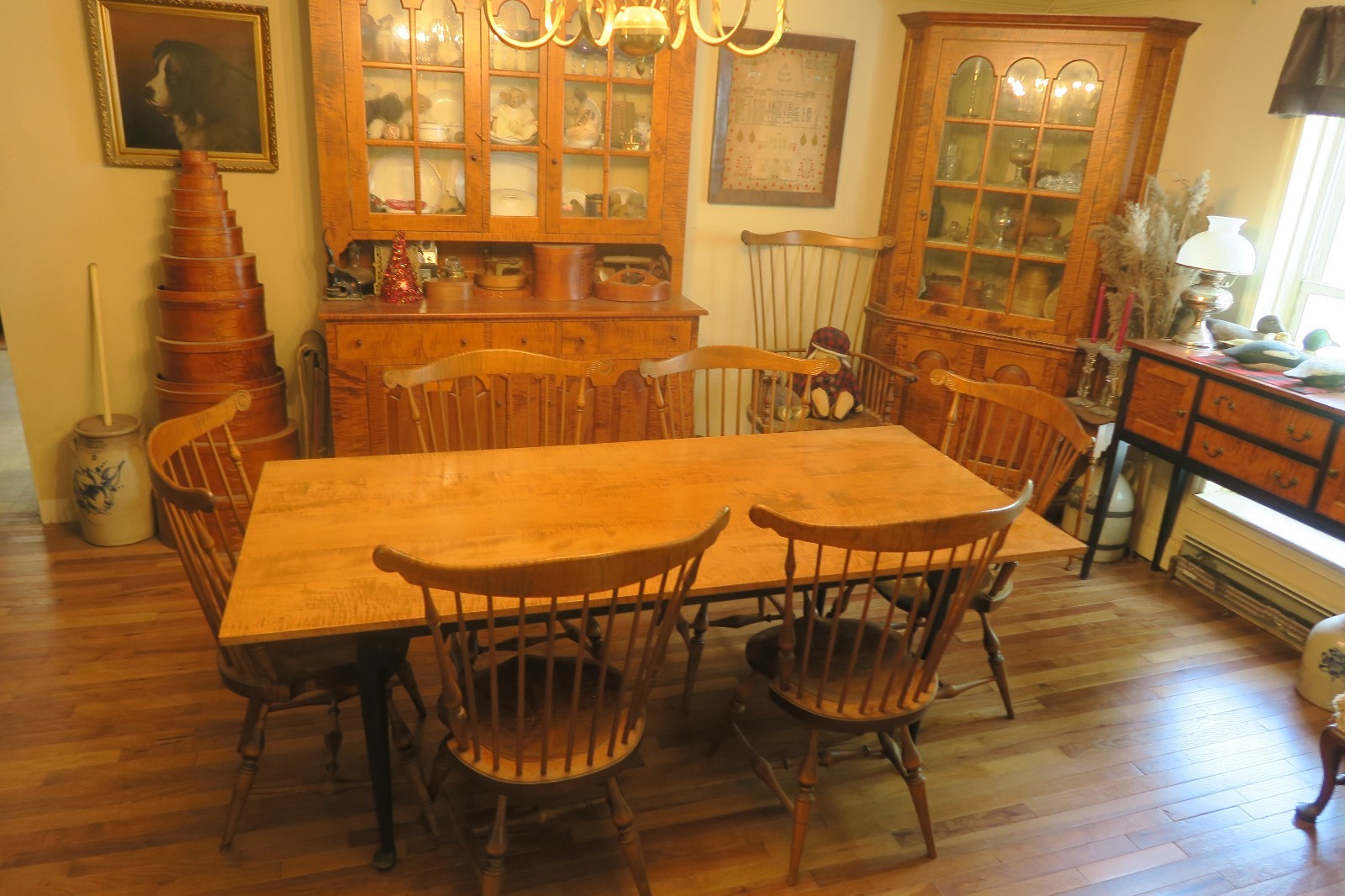 Queen Anne Style Tiger Maple Table