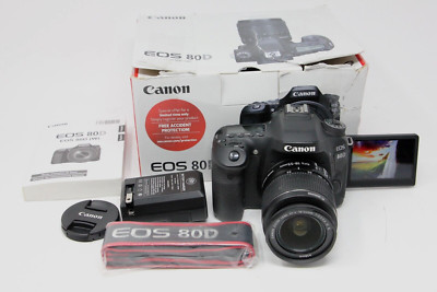 Canon EOS 80D  shutter count 1487   24.2 MP DSLR Camera w/EF-S 18-55mm  Blogging