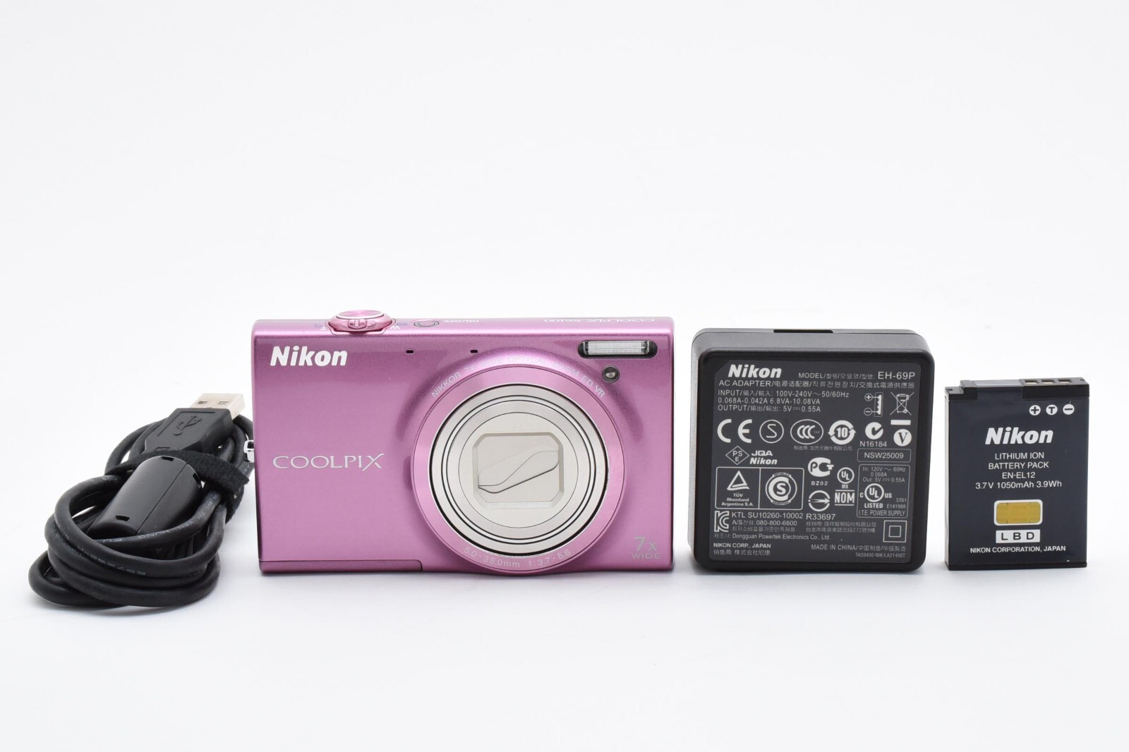 Nikon COOLPIX S6100 20.0MP PINK Compact Digital Camera From