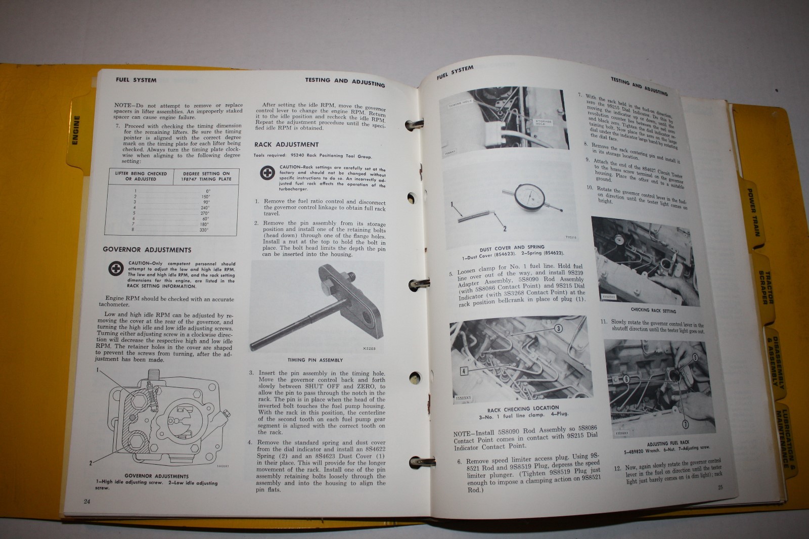 CATERPILLAR 657B TRACTOR SCRAPER SERVICE MANUAL S/N 47M 53K 68K  (138)