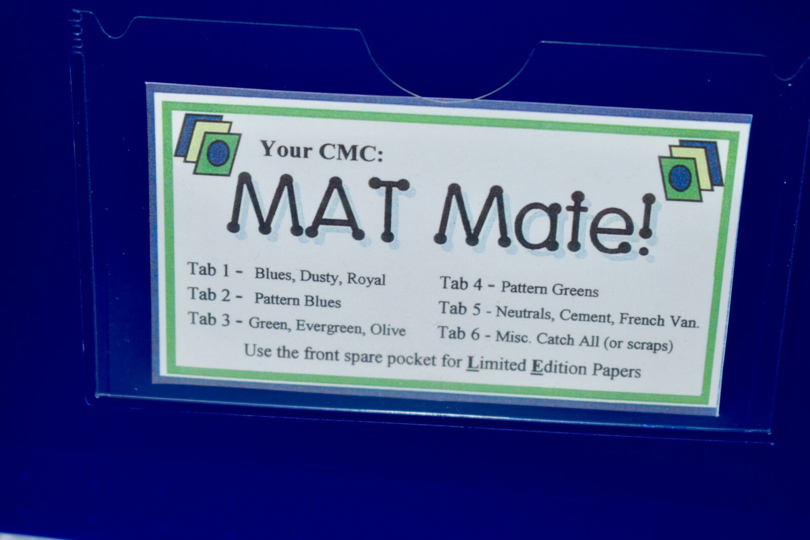 CREATIVE MEMORIES Scrapbook MAT MATE ORGANIZERS Journaling Paper LOT All Colors