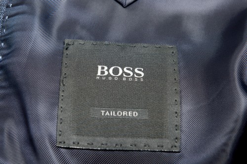 Pre-owned Hugo Boss Men's "t-jarrod/lone" Regular Fit 100% Wool Plaid Two Button Suit In Blue