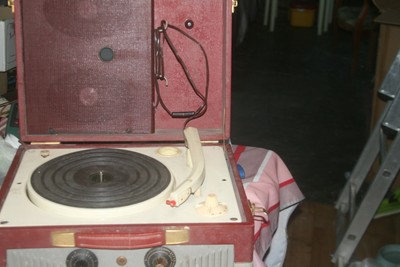Électrophone Vintage Pathé Marconi 1980 Couleur Orange – Fabriqué En France, état Fonctionnel