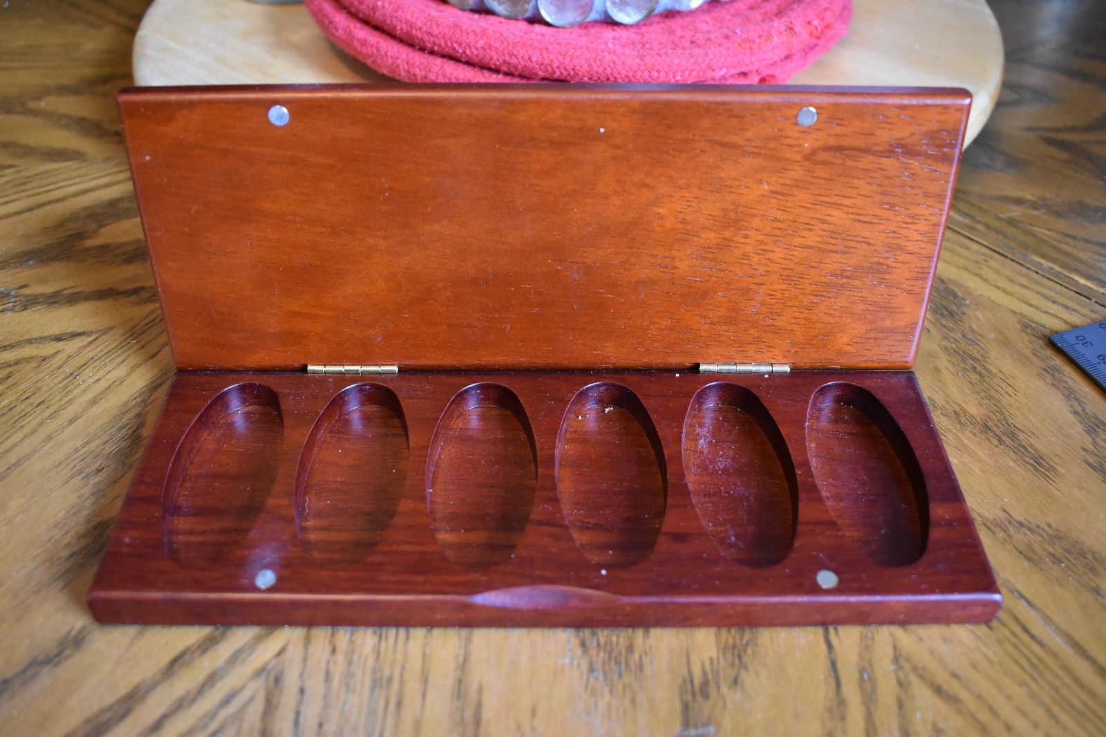 Sale Nice Wine Glass Charms from Valero Texas Open for children Nice Wood case