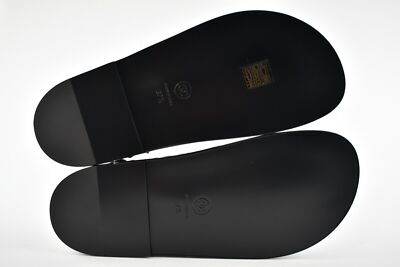 Pre-owned Chanel 21c Black Fabric Silver Logo Mule Slide Strap Flat Teva Dad Sandal 37.5