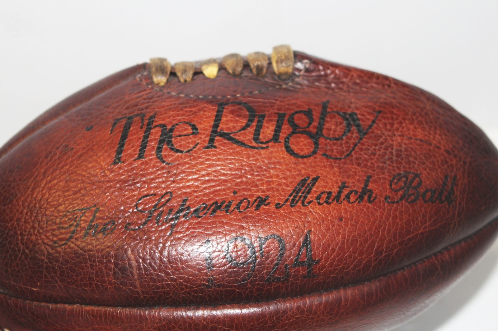 Vintage The Rugby Superior Match Ball 1924 Leather J Salter & Son London 1884