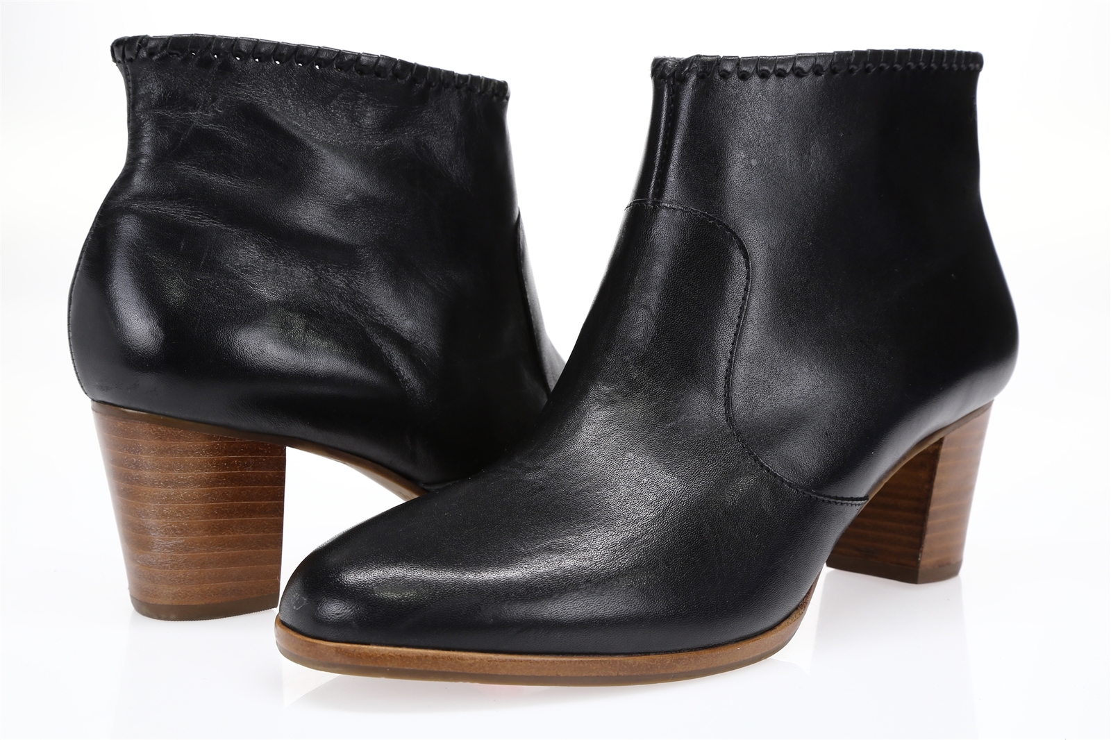 Jack Rogers Womens Black Leather Size 8 M Ankle Low Heel Boots NEW 229943