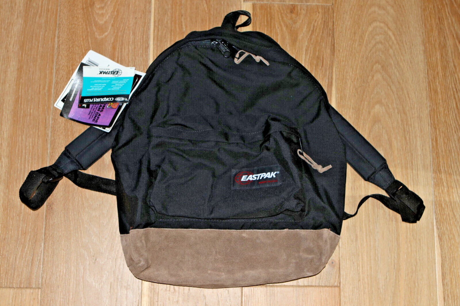 希少 80s usa製 vintage EASTPAK ブラック バックパック Eastpak Vintage Made in USA Woodstock Pak'r Suede Leather