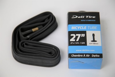 Deli 27'' x 1 1/4'' - 1 3/8'' Road Bicycle Inner Tube 48mm Schrader Valve