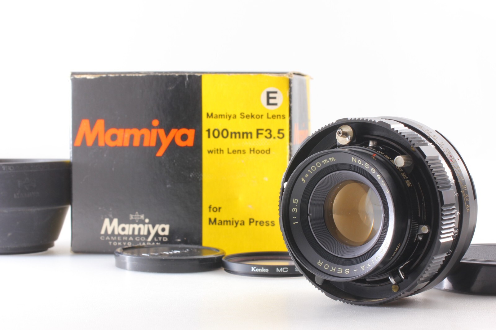マミヤ MAMIYA SEKOR 100mm F3.5 Near MINT w/box] Mamiya Sekor 100mm F3.5 Lens Universal
