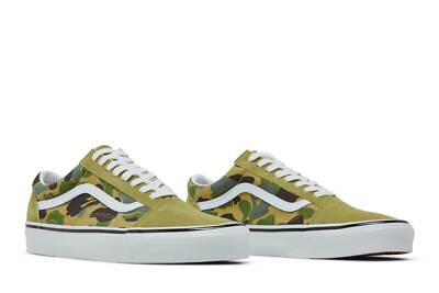 Pre-owned Vans Bape X Old Skool 36 Dx 'green Camo' Vn0a54f37be In Multicolor