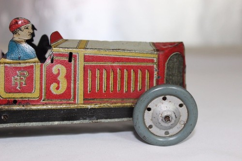 Antique 1930s PAYA SPAIN WIND UP TIN TOY RACER CAR No Arnold Bing Tippco #2