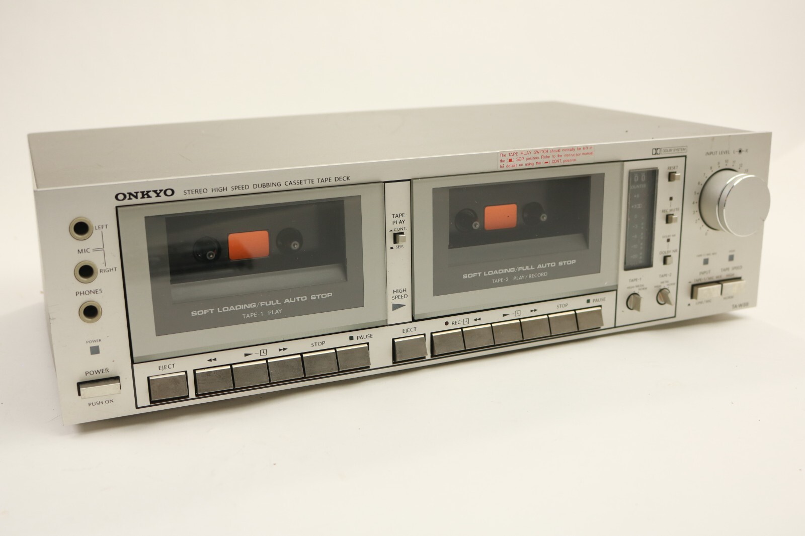 Onkyo Stereo High Speed Dubbing Cassette Tape Deck TA-W88 | eBay