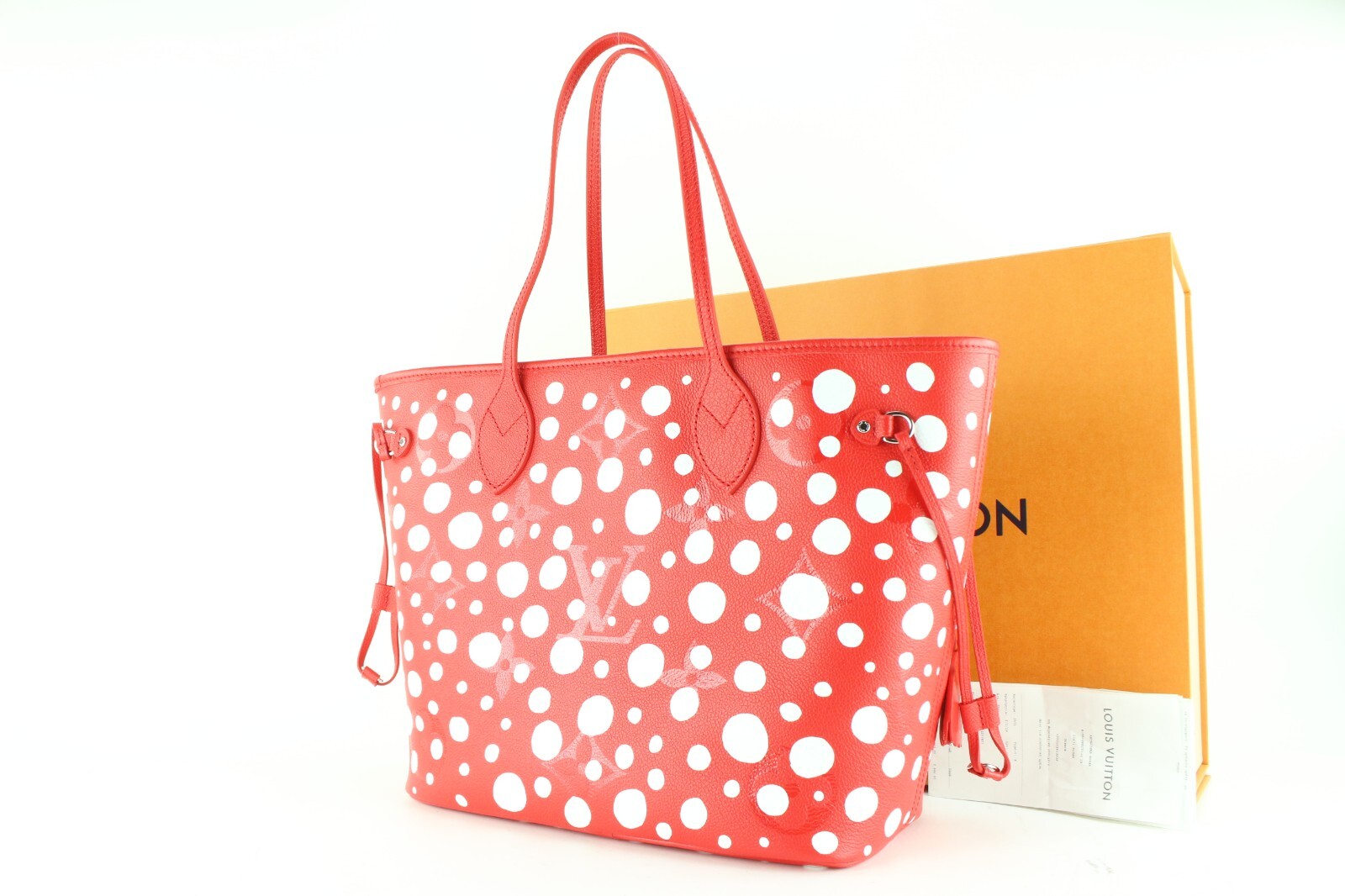 Louis Vuitton Kusama Monogram Empreinte Neverfull MM Red Louis Vuitton Kusama Monogram Empreinte Neverfull MM Red