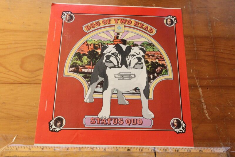 STATUS QUO DOG OF TWO HEAD - Album Printers Artwork Proof 1972- RARE!