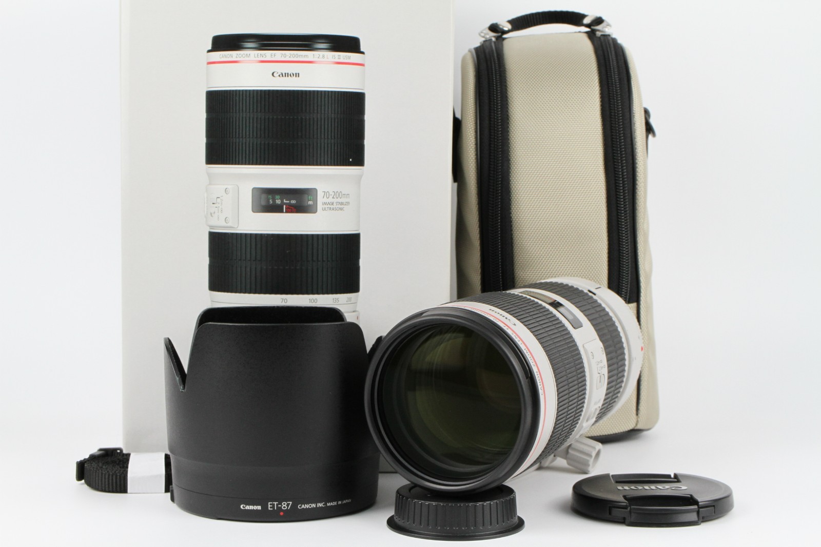 Canon EF 70-200mm F/2.8 L IS III USM w/Box, Case From Japan