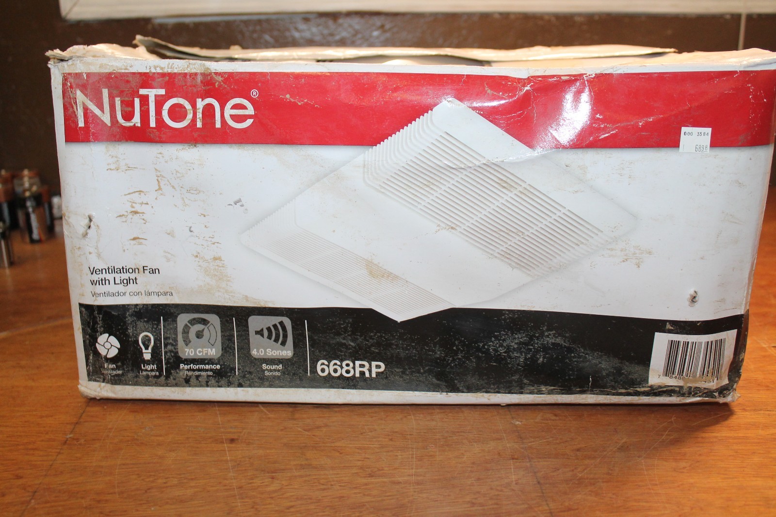 Light Broan Nutone 668rp Bathroom Ventilation Ceiling Exhaust Fan