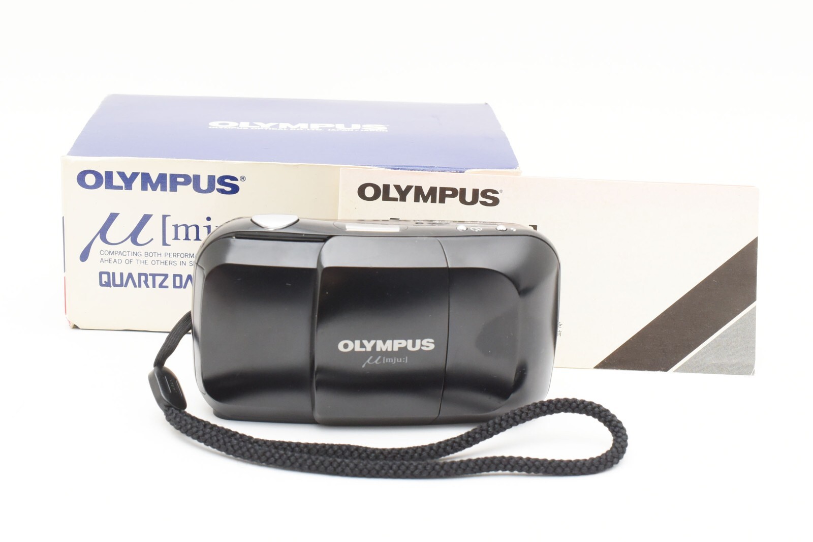 オリンパス　OLYMPUS μ[mju:] 35mm F3.5 OLYMPUS μ mju Digital Camera 35mm F/3.5 Lens Black Opt MINT