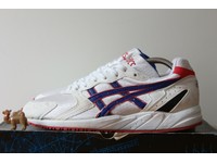 asics weiß blau rot