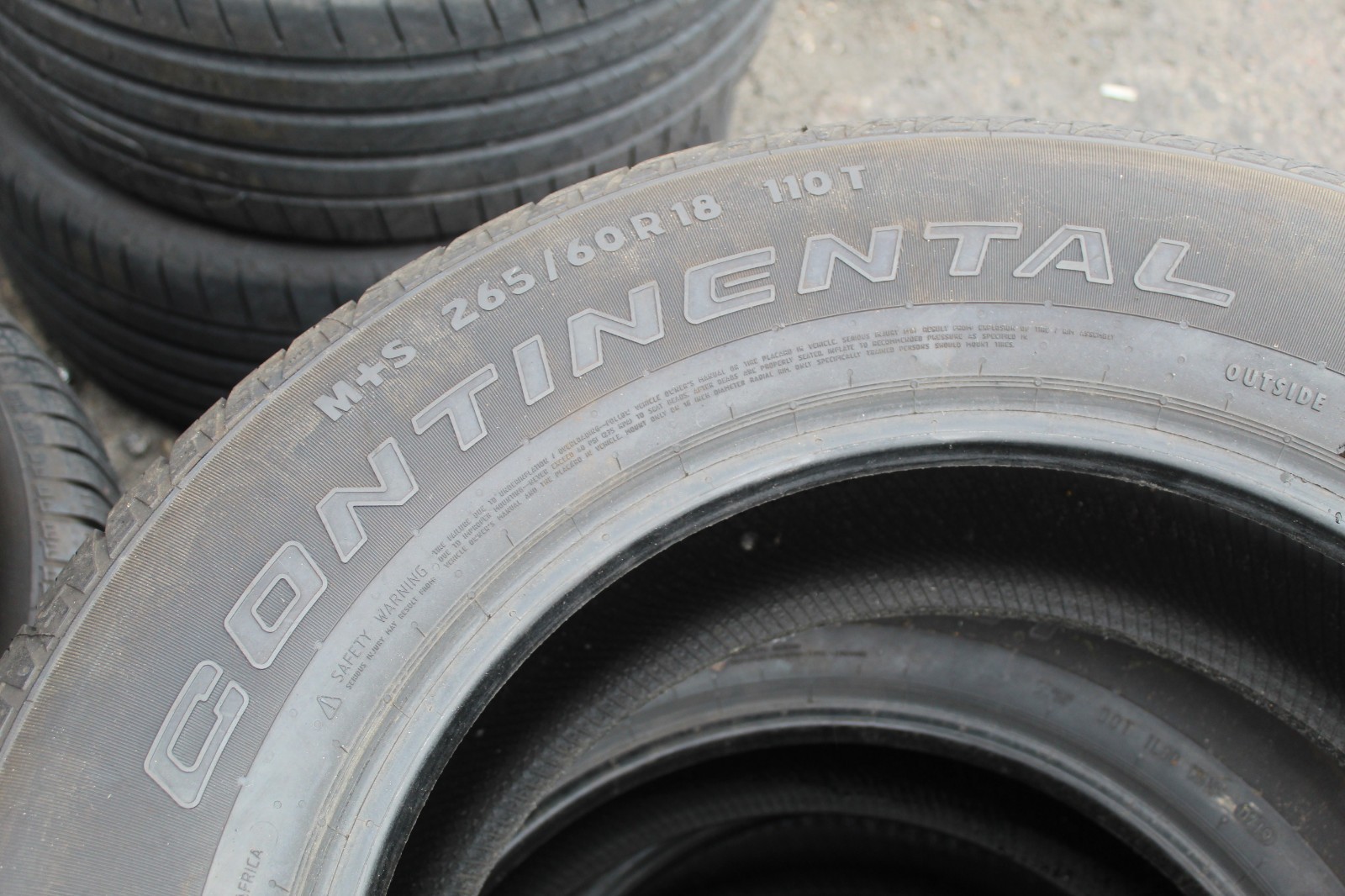 New 265 60 18 Continental, Cross Contact, M+S, XL, 91W x1 Tyre (F1_tyres) L3669
