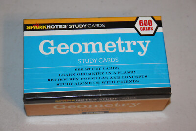 Geometry Study Flash Cards, 600 Count, Complete in box, Sparknotes,Learning