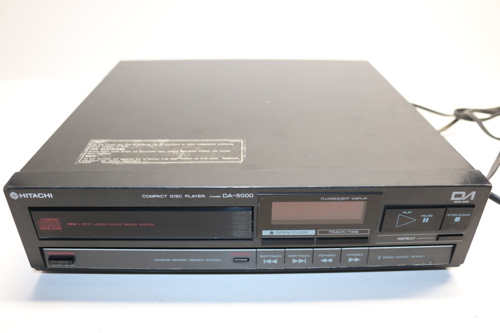 Vintage, high-quality Hitachi DA-5000 cd player for parts or