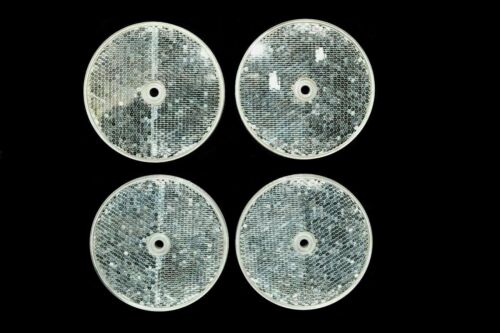 [Pack of 4] Sate-Lite #35 Clear 3.25" Round Reflectors Center Mount 40-0035-20