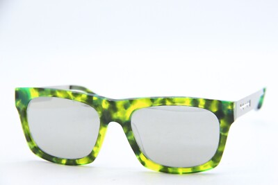NEW ALEXANDER MCQUEEN MCQ 0018/S RL3SS GREEN SILVER AUTHENTIC SUNGLASSES 54-18